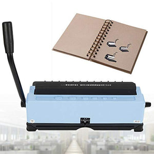 Binding Machine 34 Hole Puncher Manual Calendar Paper File Menu Punching Machine Spiral Coil Iron Ring A4 Binding Punching Machine for Schools, Offices, Photo Studios