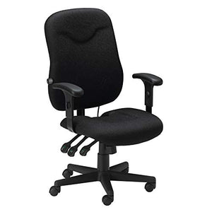 Mayline 9414AG2113 Comfort Serires Executive Posture Chair with T-Pad Arms, Black