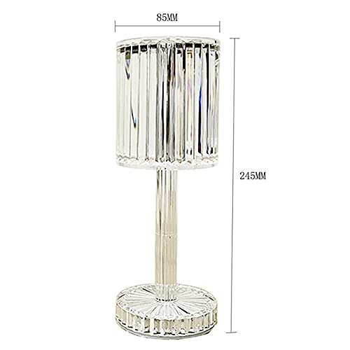 LED Night Light Desk Lamp Touch Sensor Crystal Table Lamp (White/Yellow)
