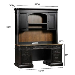 TOV Roanoke Black Credenza & Hutch Set