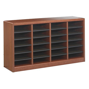 Safco Products 9311CY E-Z Stor Wood Literature Organizer, 24 Compartment, Cherry