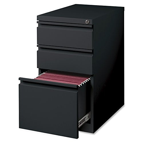 Lorell LLR49521 Mobile File Pedestal, Black