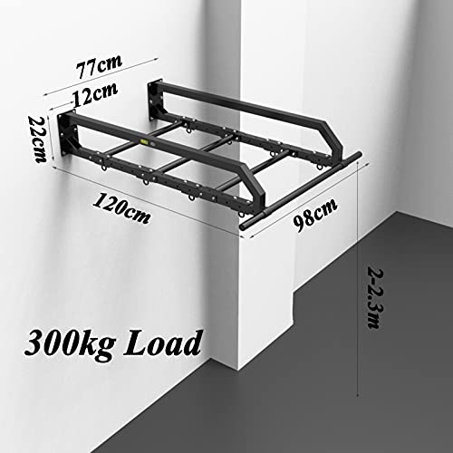 Heavy Duty Pull Up Bar Wall Mounted, Multifunctional Chin Up Bar, Multi Grip Upper Body Workout Bar, Strength Training Equipment for Indoor and Outdoor Use