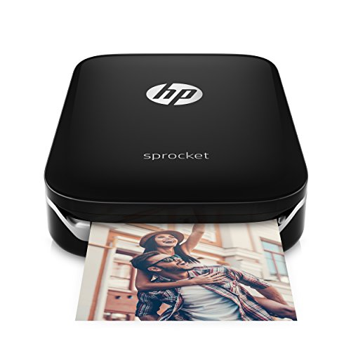 HP Sprocket Portable Photo Printer, Print Social Media Photos on 2x3" Sticky-Backed Paper - Black (X7N08A)