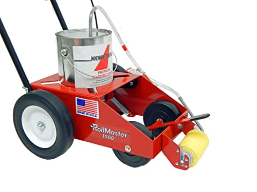 Newstripe Rollmaster 1000 Line Painting Machine forWarehouses, Parking Lots & Playgrounds | Fold-able Handle | Clean & Quiet | Lightweight & Easy to Use | Industrial | Pavement Surfaces | Made in USA