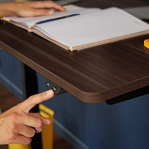 Serta Creativity Electric Height Adjustable Desk, 47" Inch Wood Desktop Sit Stand Table for Office, Work from Home Furniture, Easy to Assemble, Dark Brown