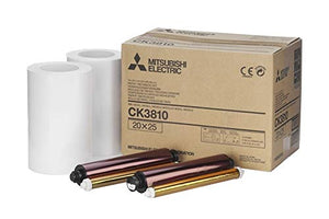 CK3810 Media kit 8 x 10 inches Paper and Ribbon (260 Total Prints) for use with Mitsubishi CP-3800DW Printer. This is The Original CK-3810 Printer Media.