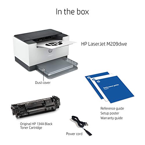 HP LaserJet M209dwe Wireless Monochrome Printer with built-in Ethernet & fast 2-sided printing, HP+ and bonus 6 months Instant Ink (6GW62E)