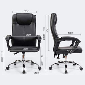 None Executive Managerial Chair High Back Bonded Leather Office Chair with 150° Recline & Thick Padded Headrest