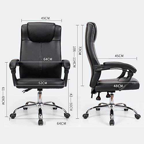Executive Managerial Chair High Back Bonded Leather Office Chair with 150° Recline & Thick Padded Headrest