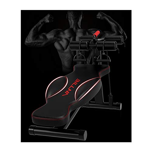 Gmlmes Adjustable Sit Up Bench, Abs Multi-Function Training Bench for Home Gym, Abdominal Workout Bench with 3 Adjustable Height Settings
