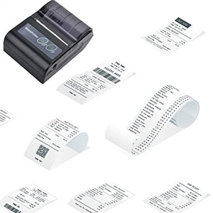 Bluetooth Receipt Printe-r, Wireless POS Printe-r, Ultra-Rugged Portable Bluetooth Receipt Printe-r, 58mm Thermal Receipt Printe-r Supports for Bill, Retails, Store