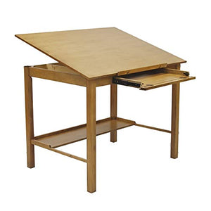 Offex Americana II Light Oak Wood 36-inch x 48-inch Drafting Craft and Hobby Table