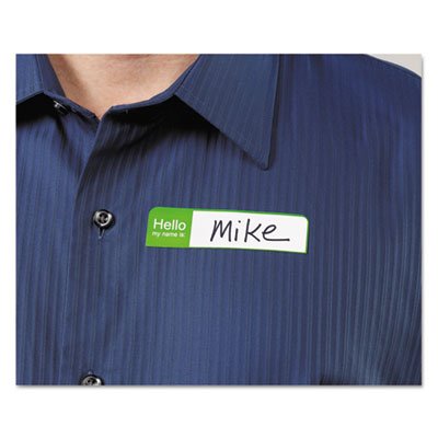 Avery 5153 Flexible Self-Adhesive Mini Badge Labels, 1 x 3 3/4, Hello, Bright Asst, 100/PK