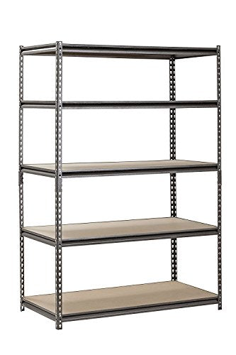 Muscle Rack UR482472PB5PAZ-SV Silver Vein Steel Storage Rack, 5 Adjustable Shelves, 4000 lb. Capacity, 72" Height x 48" Width x 24" Depth (Pack of 4)