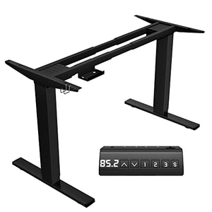 Furmax Electric Adjustable Standing Desk Frame with Dual Motors, Black - Frame Only