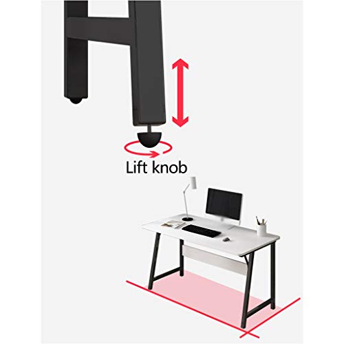 Zzmop Computer Desk,Modern Sturdy Office Desk,Study Writing Desk,PC Workstation,for Home Office,White+Black,120X60CM.