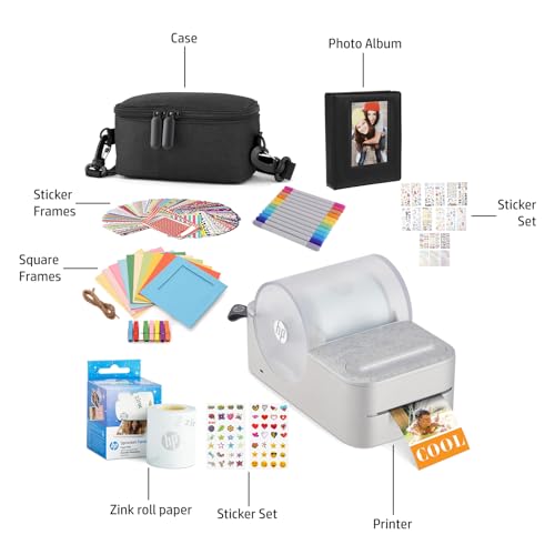 HP Sprocket Panorama Portable Color Printer Gift Bundle