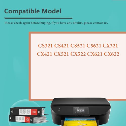 POYRAZ Developer Unit for Lexmark CS321 CS421 CS521 C5621 CX321 CX421 CX521 CX522 CX621 CX622 Printer, 4 Pack-KCMY