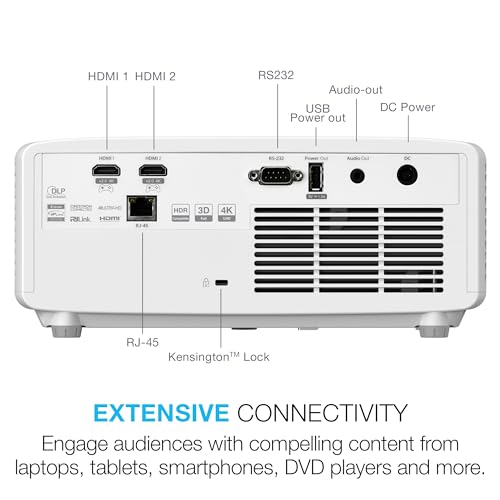 Optoma UHZ66 True 4K UHD Laser Projector, 4000 Lumens