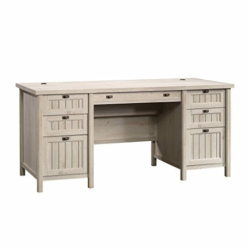 Sauder 419954 Costa Executive Desk, Chalked Chestnut Finish