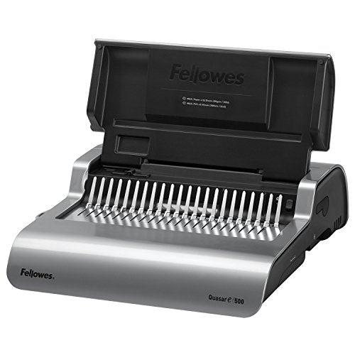 Fellowes Quasar E 500 Electric Comb Binding Machine - Electrical - CombBind - 500 Sheet(s) Bind - 20 Pu