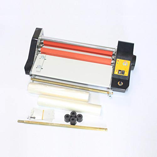 SHengwin 13.6" Hot and Cold Roll Laminator, Four Rollers Thermal Laminating Machine
