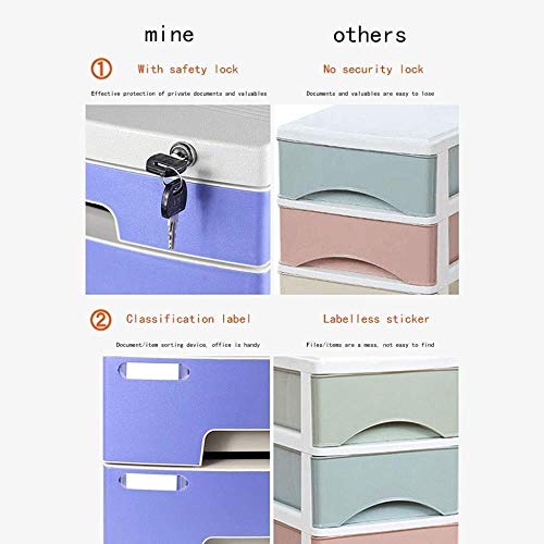 SHABOZ File Cabinets 10 Drawer Data Storage Cabinet - Multicolor 29.5X39.4X32.5cm (Gray)