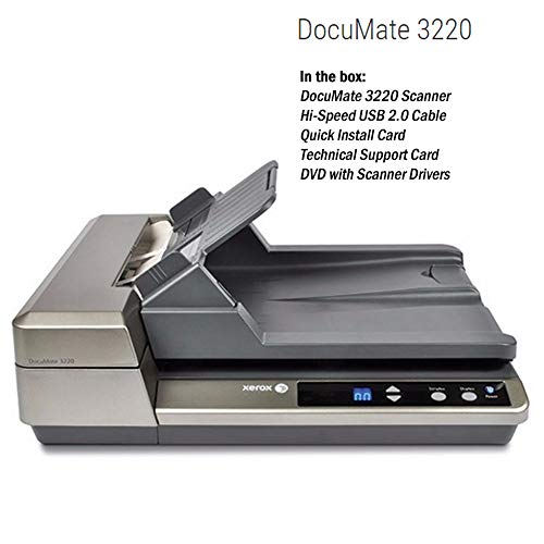 Xerox 97-0041-20U DocuMate 3220 Duplex Color Sheetfed and Flatbed Scanner