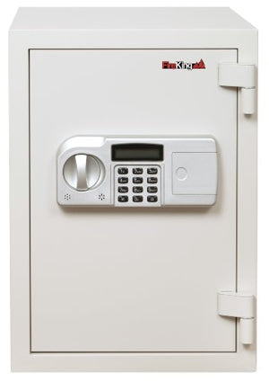 FireKing KF15091WHE One Hour Fire and Water Safe, 0.97 ft3, 13-3/4 x 16-3/4 x 19-2/3, White (FIRKF15091WHE)
