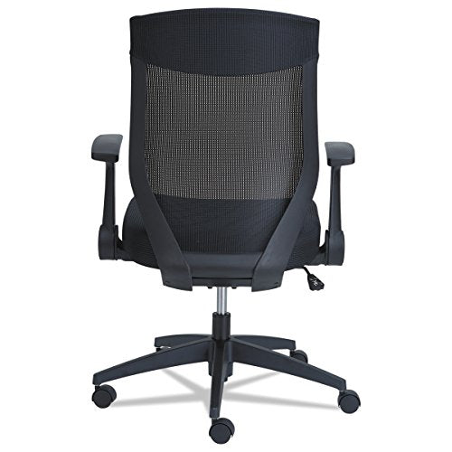 Alera ALEEBK4217 EB-K Series Synchro Mid-Back Mesh Chair, Black/Black Frame