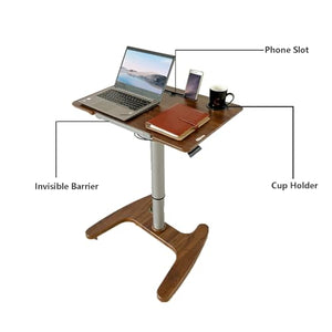 HGTRH Mobile Laptop Stand Desk Rolling Cart with Adjustable Height and Tilting Top