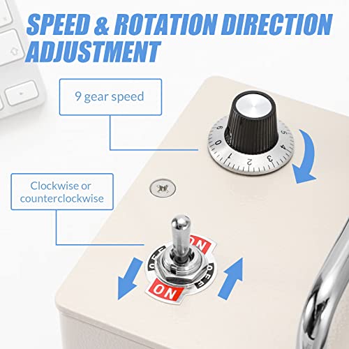 BAOSHISHAN Automatic Label Rewinder All-Aluminum Rewinding Machine Bi-Directional Speed Adjustment Width 150mm/5.9inch Core Diameter 1.5/3 Inch Synchronize with Printer (110V)