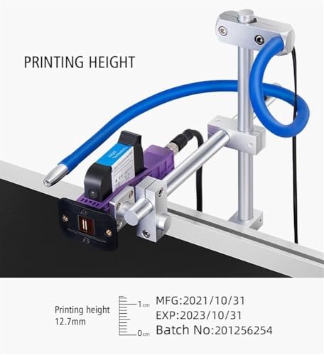 ZIRRFA 12.7mm Thermal Inkjet Printer for QR Batch Code and Expiry Date Label Printing