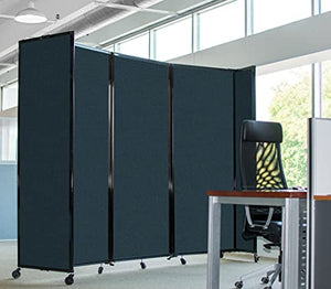 VERSARE Room Divider 360 Portable Wall Partition | Folding Panels | Large Freestanding Divider | Locking Wheels