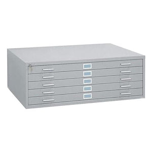 Scranton & Co 5 Drawer Metal Flat Files Cabinet for 36" x 48" Documents - Gray