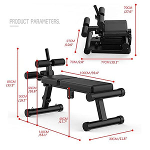 ZHBW Foldable Weight Bench, Adjustable Fitness Sit Up Ab Bench Incline/Decline Press Strength Training Equipment for Home Gym Weight Lifting Full Body Workout