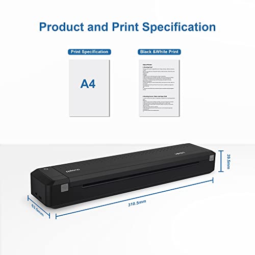 POLONO Label Printer - 150mm/s 4x6 Thermal Label Printer, POLONO MT800 Portable Printer, Support 8.5''×11'' Printer Paper, Support Android, iOS, Compatible with Amazon, Ebay, Etsy, Shopify and FedEx
