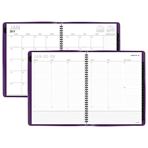 AT-A-GLANCE Weekly / Monthly Appointment Book / Planner 2017, 8-1/4 x 10-7/8", Contempo Fashion, Color Selected For You May Vary (70-940X-00)