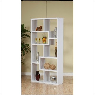 Masima Unique Bookcase/Display Cabinet in White