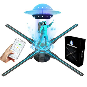 WANTHER 3D Hologram Fan with WiFi, Bluetooth, Remote - 27.5" Display for Business and Holidays