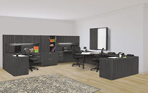 Regency Legacy Single Pedestal Left Corner Credenza - Ash Grey