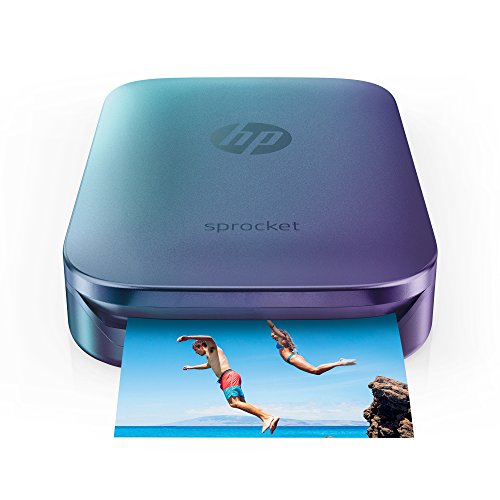 HP Sprocket Portable Photo Printer, Print Social Media Photos on 2x3" Sticky-Backed Paper - Blue (Z9L26A)