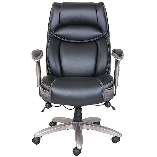 Serta Smart Layers Jennings Super Task Big and Tall Chair, Black/Slate
