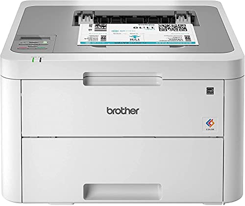 Brother HL L3200 Series Compact Wireless Digital Color Laser Printer - Mobile Printing - Up to 19 Pages/Min - Up to 250-sheet/tray - Up to 2400 x 600 DPI - Mono Display + HDMI Cable (Renewed)