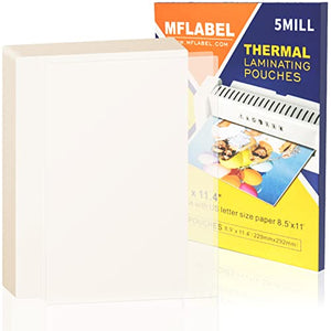 MFLABEL Thermal Laminating Pouches, 8.9 x 11.4-Inches, Clear, 5 mil, 2000-Pack