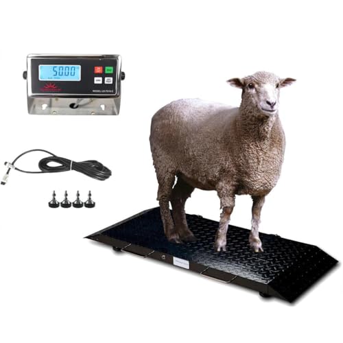 Liberty Scales LS-920-2k Industrial Portable Floor Scale for Small Animal, 50" x 20" Platform / up to 2000 lbs