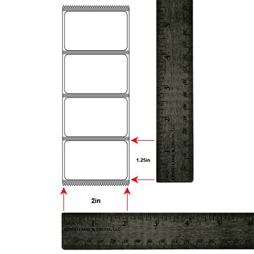 Genuine Kenco Brand Made in The USA 2" x 1.25" Mobile Printer Labels (Zebra, DataMax, Godex Compatible - No Ribbons Required). Supplied 280 Labels per Roll (100 Roll Bulk Pack)