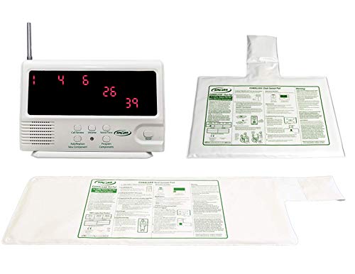 Smart Caregiver Exit Alarm for Seniors Fall Prevention - Expandable Economy Cordless with Caregiver Pager