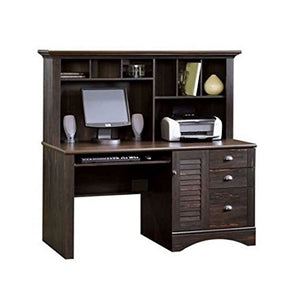 Pemberly Row Computer Desk w Hutch in Antiqued Paint
